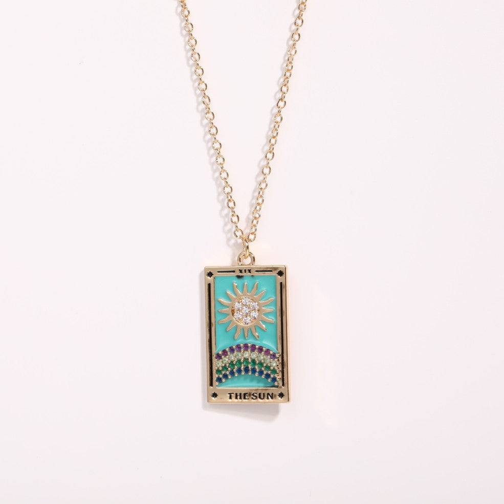 Athena Gilded Tarot Charm Necklace