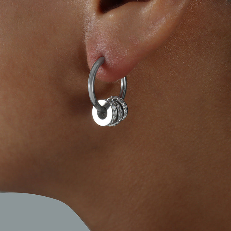 Lumen Pave Circle Hoop Earrings