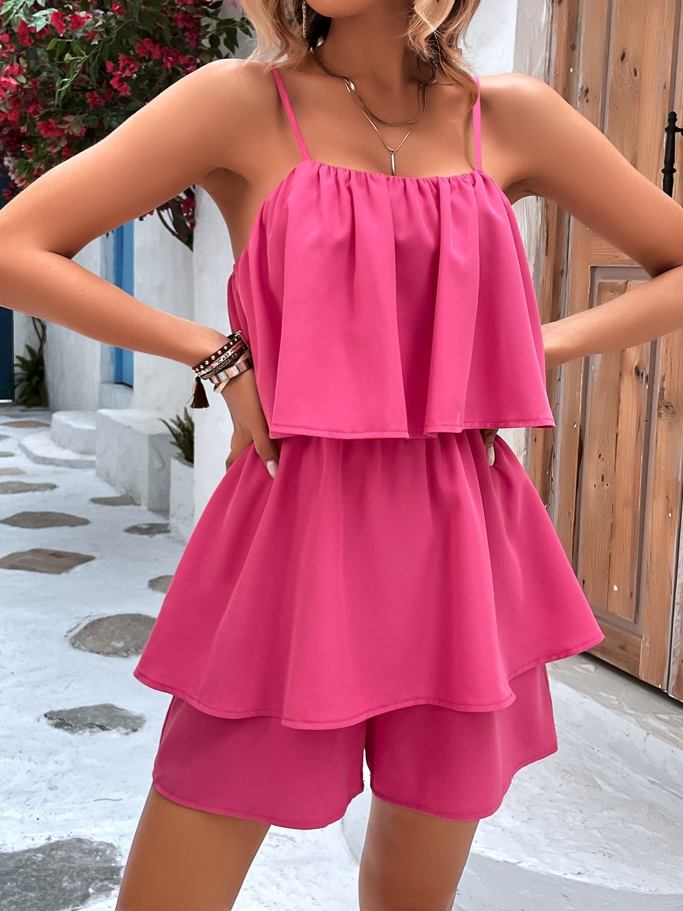 Clothing Summer Sleeveless Suspender Jumpsuit