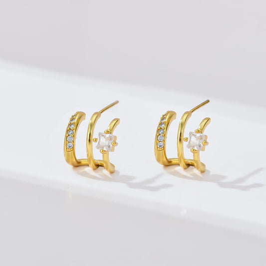 Aubrielle Three Piece Minimal Earrings