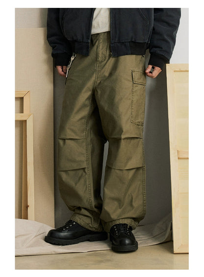 Straight-leg Multi-pocket Loose Pants