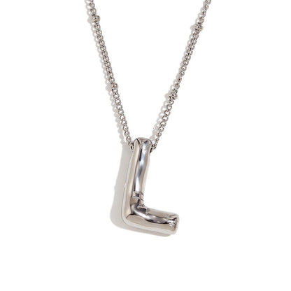 Aiyanah Glossy Bubble Letter Necklace