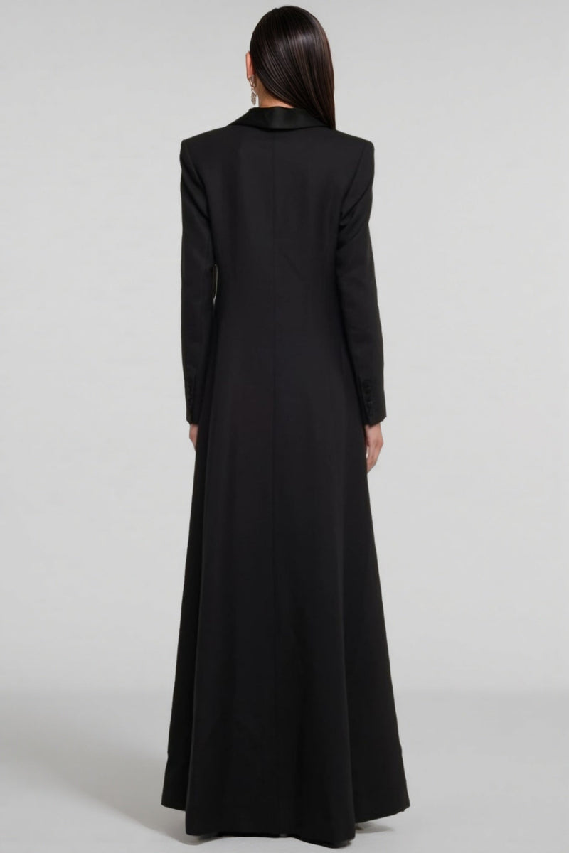 Eira One Button Satin Maxi Dress