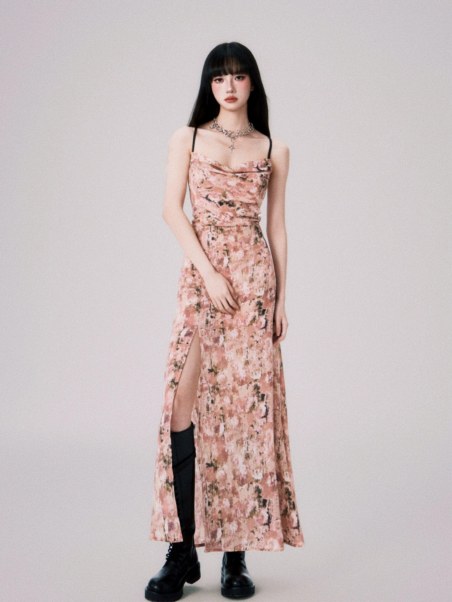 Luluswings Cowl Neck Maxi Dress - Romantic Evening Gown