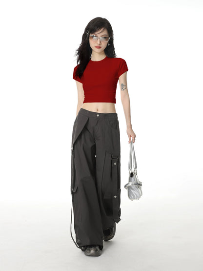 Color Regular Shoulder Short Sleeve T-shirt