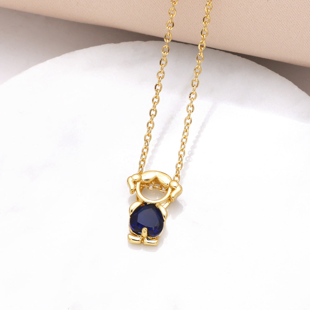 Jackson Zircon Heart Necklace