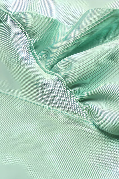 Keira Light Green Open-shoulder Maxi Dress
