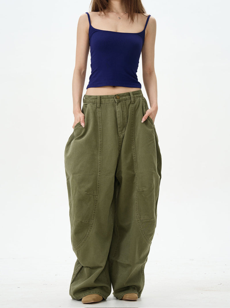 Charcoal Baggy Street Cargo Pants