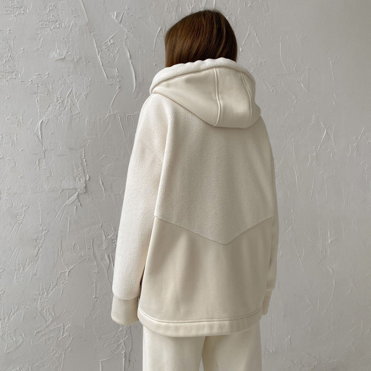 Autumn Clothing Hooded Profile Sweater Zipper Cardigan Outerwear Trousers Suit Two Piece Suit