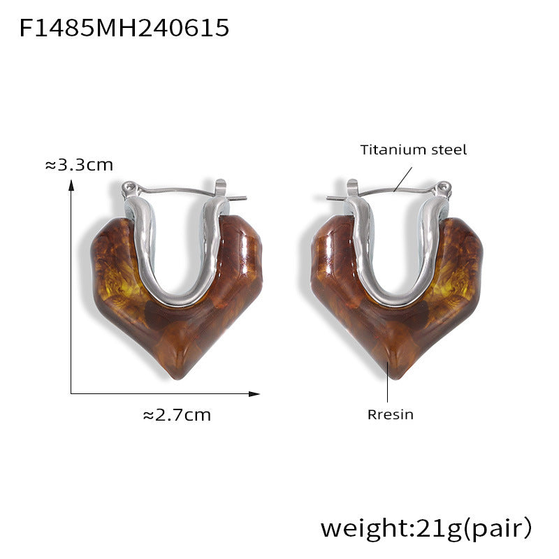 Malka Sculptural Resin Earrings