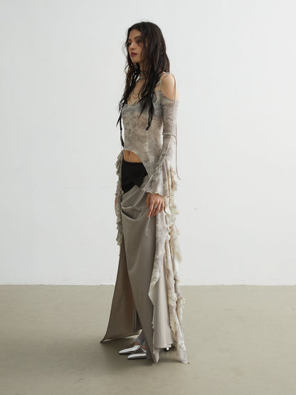 Ethereal Off-shoulder Ruffle Blouse
