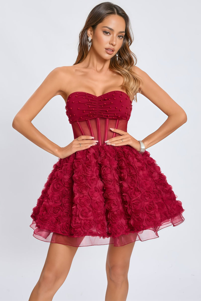Gage 3d Mesh Puffy Mini Dress