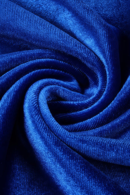 Liornd Blue Split Backless Maxi Dress