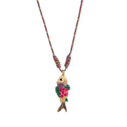Donna Colorful Fish Pendant Necklace