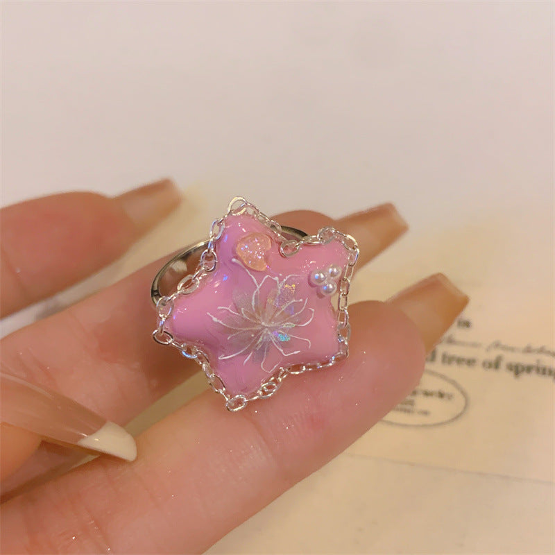 Thea Enamel Stacked Star Rings