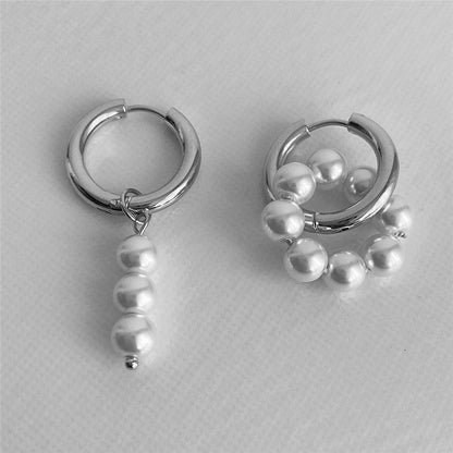 Saja Geometric Pearl Earrings