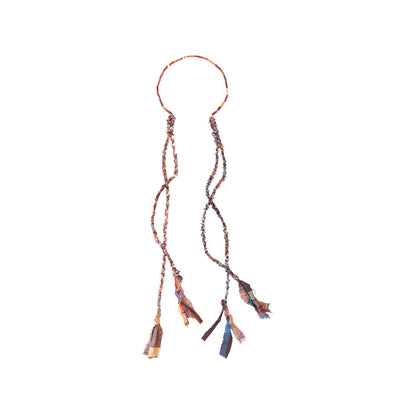 Beaded Twisted Hand-knitted Necklace