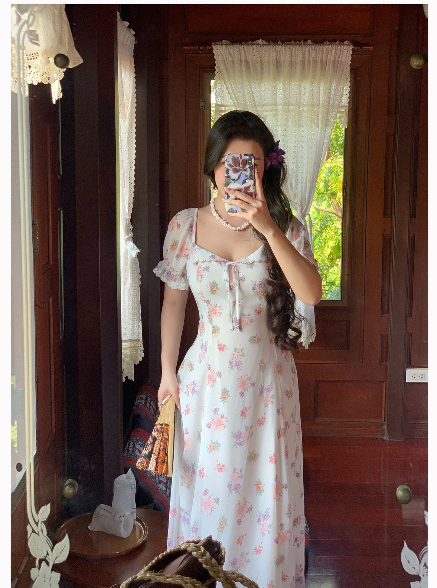 Magnolia Scent Embroidered Maxi Dress Graceful Edition