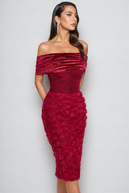 Hale 3d Wrap Midi Dress
