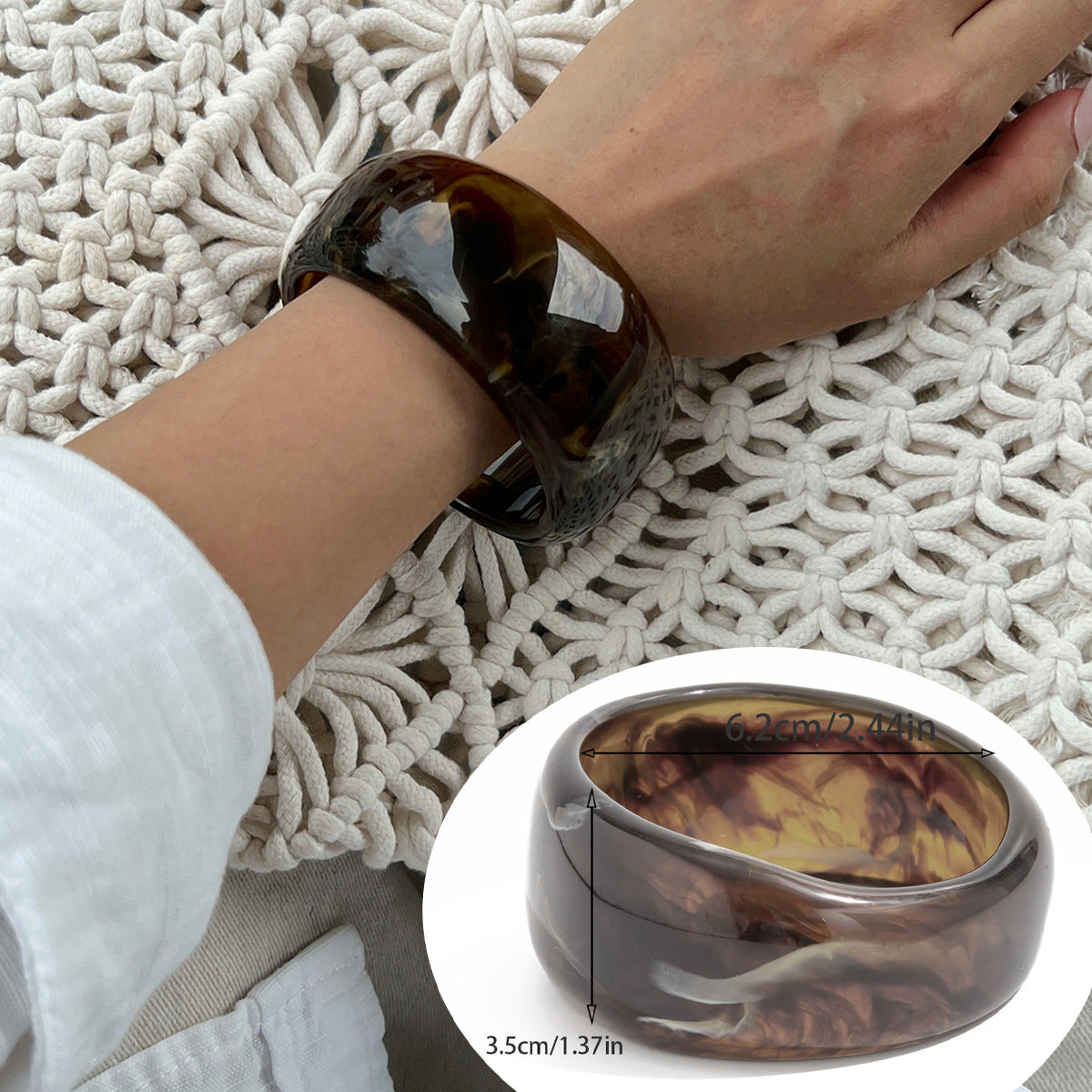 Jovanna Marbled Statement Bangle