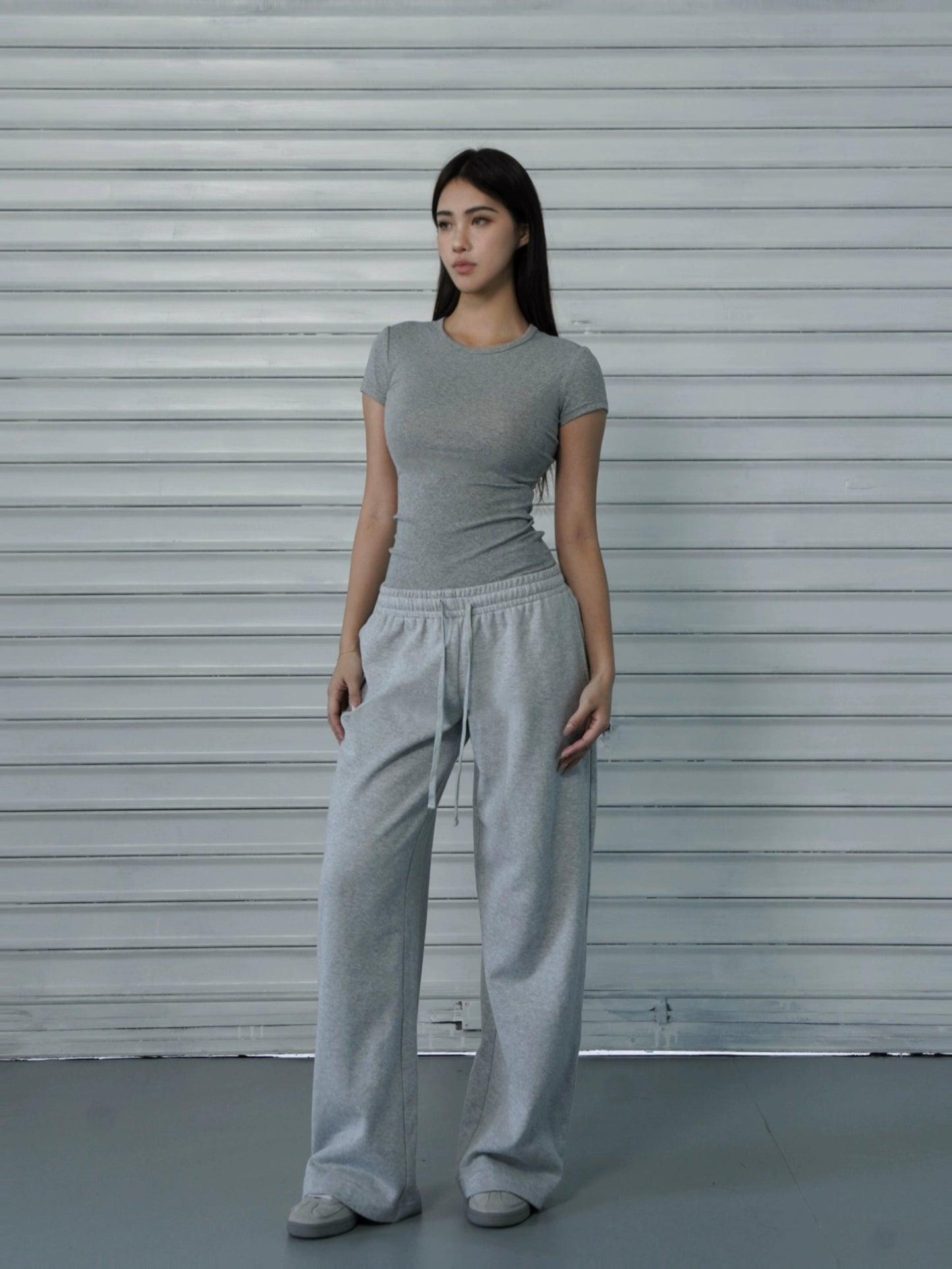 Loose-fit Drawstring Straight-leg Athletic Pants