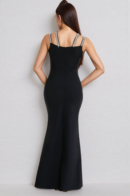 Bexua Black 3d Maxi Dress