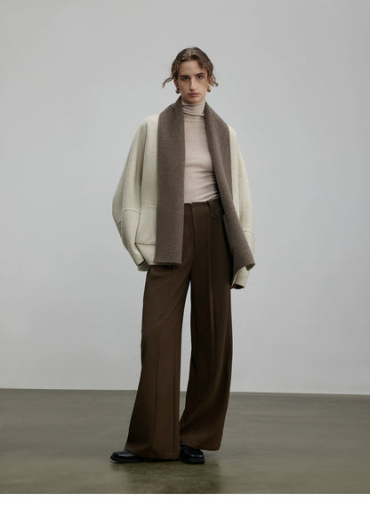 Two-tone Reversible Wool Cardigan