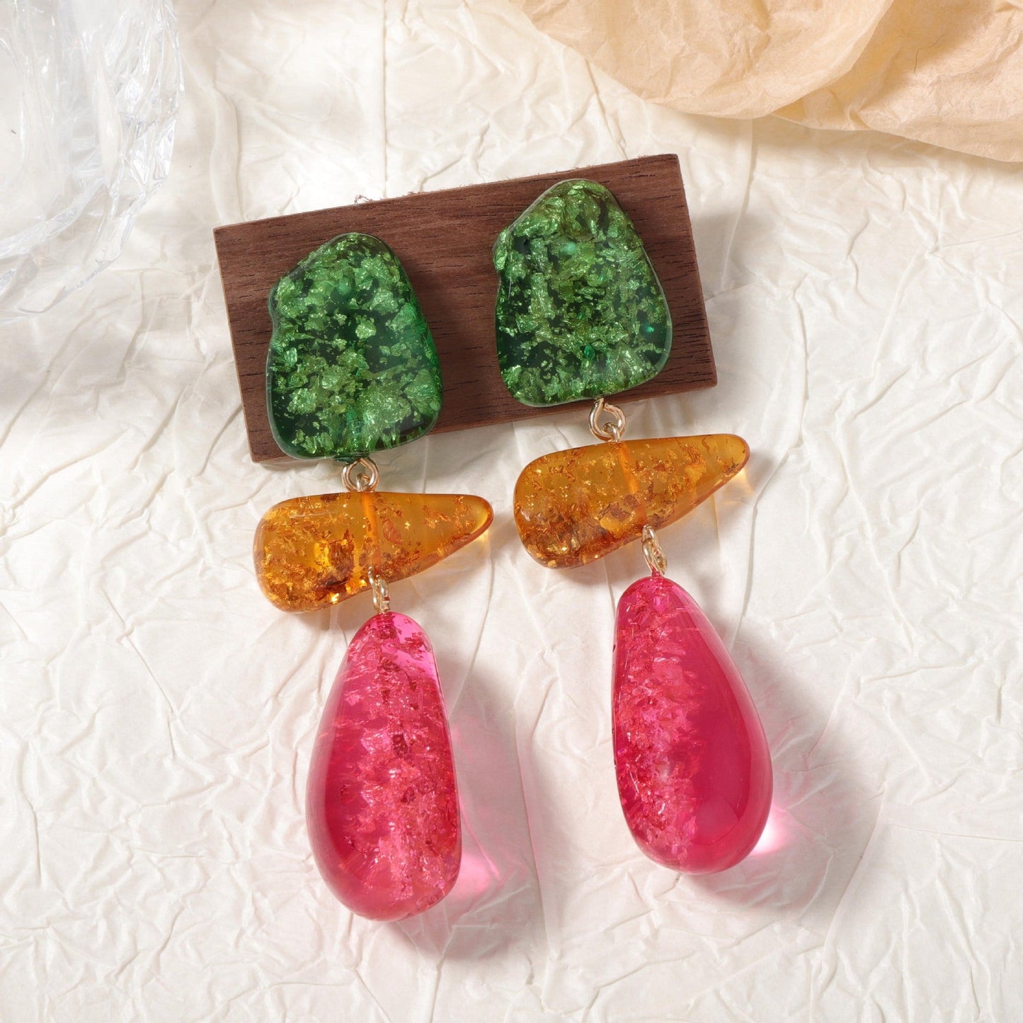 Colorful Resin Irregular Earrings