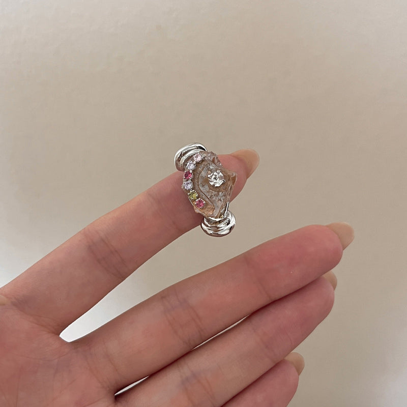 Caylie Maillard Stone Flower Ring