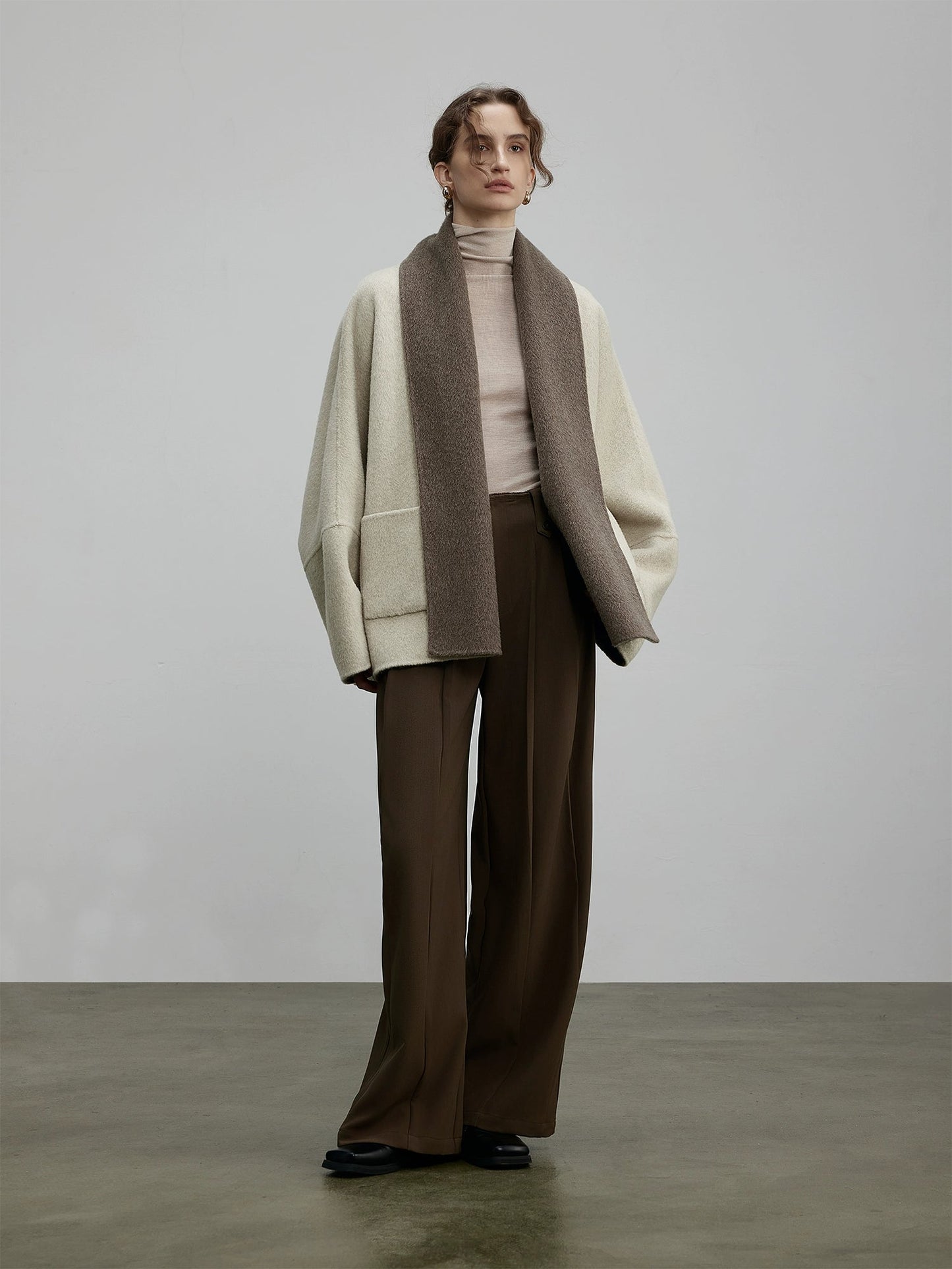 Two-tone Reversible Wool Cardigan
