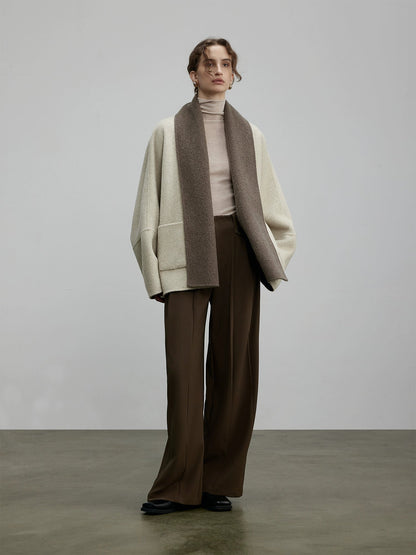 Two-tone Reversible Wool Cardigan