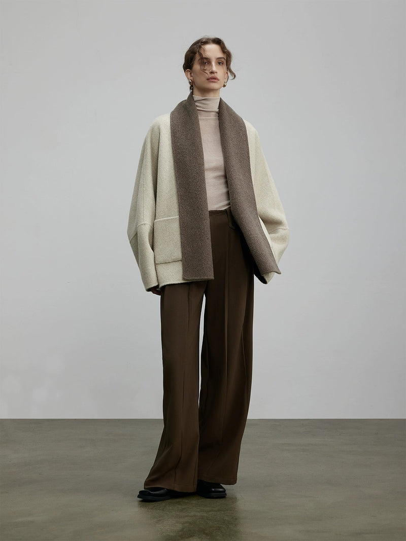 Two-tone Reversible Wool Cardigan