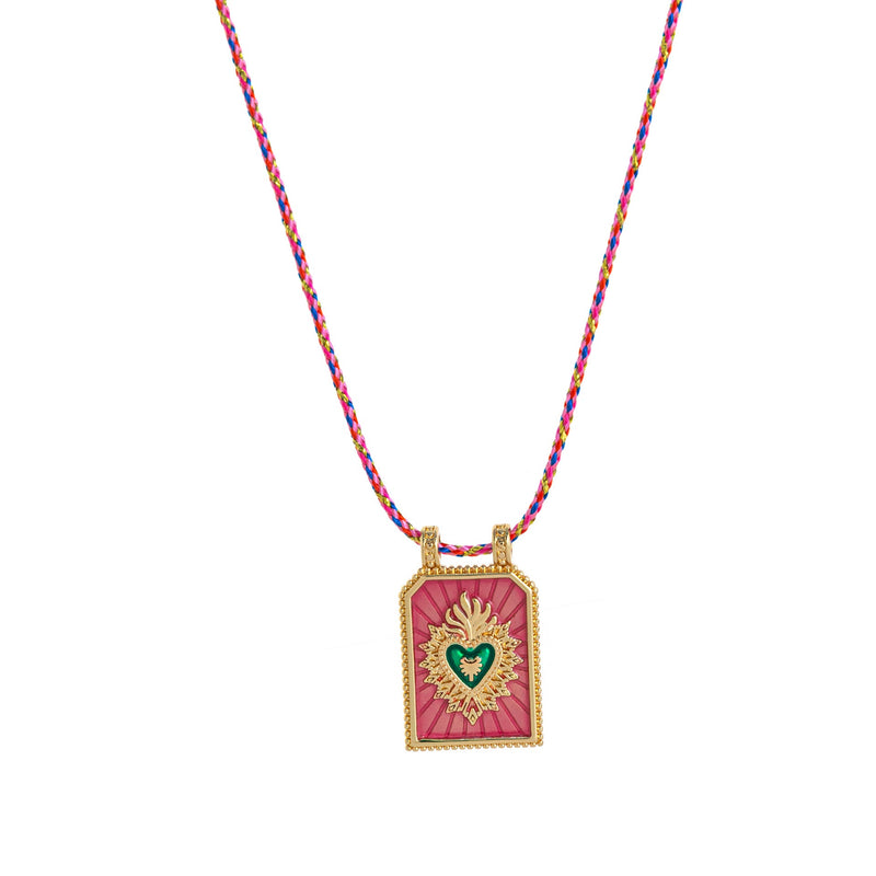 Color Cord Pendant Necklace