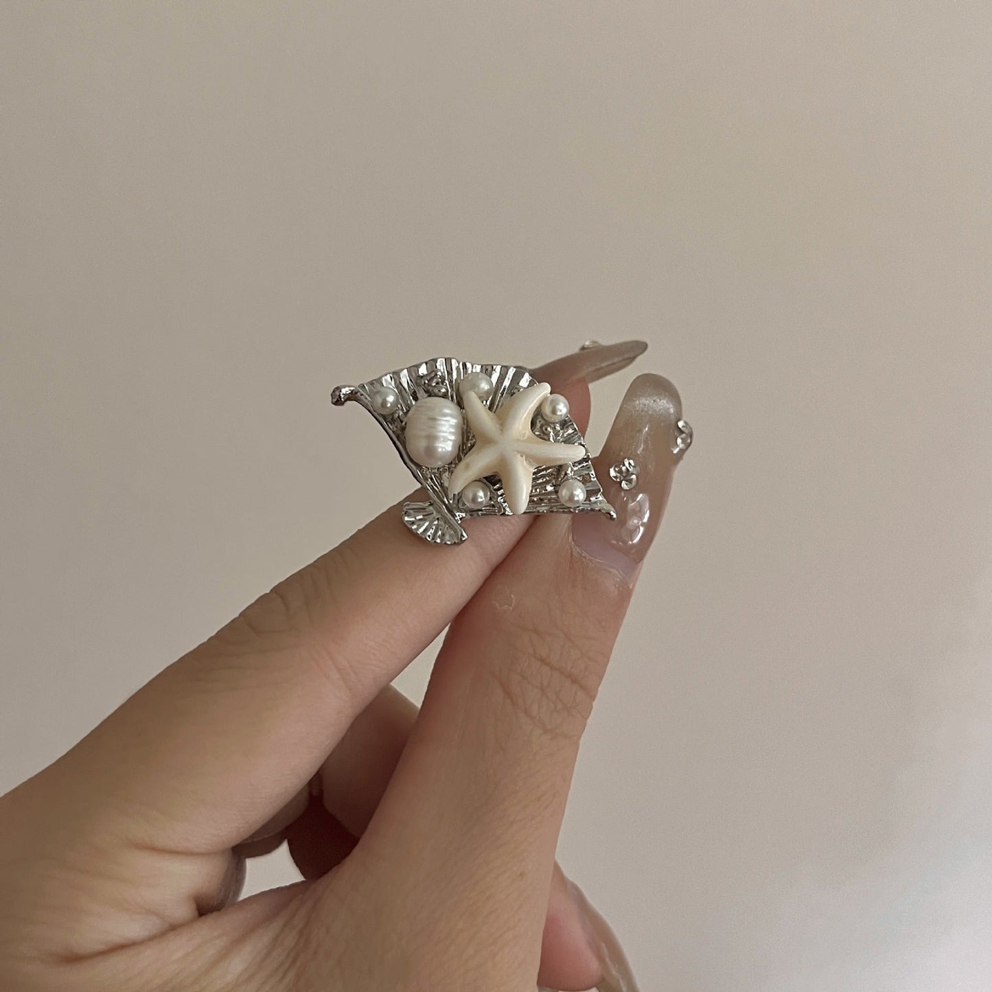 Lawson Stacked Shell Starfish Ring