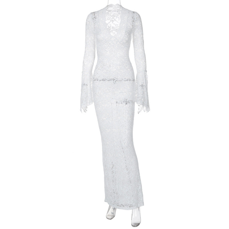 Sariyah Sheer Lace Maxi Dress