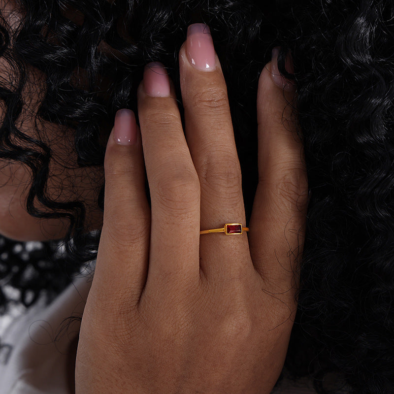 Karena Adjustable Gemstone Ring