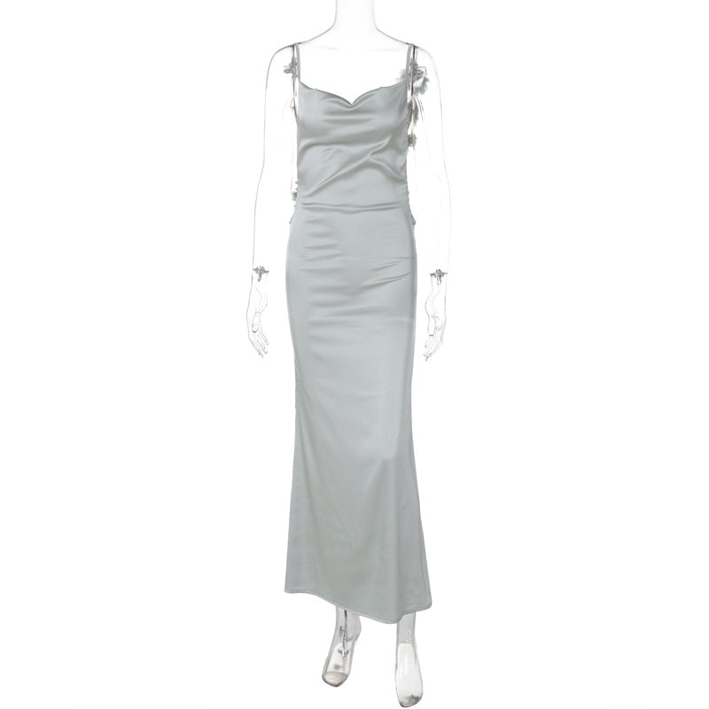 Summer Decoration Dress Maxi Dress Backless Sling Dress