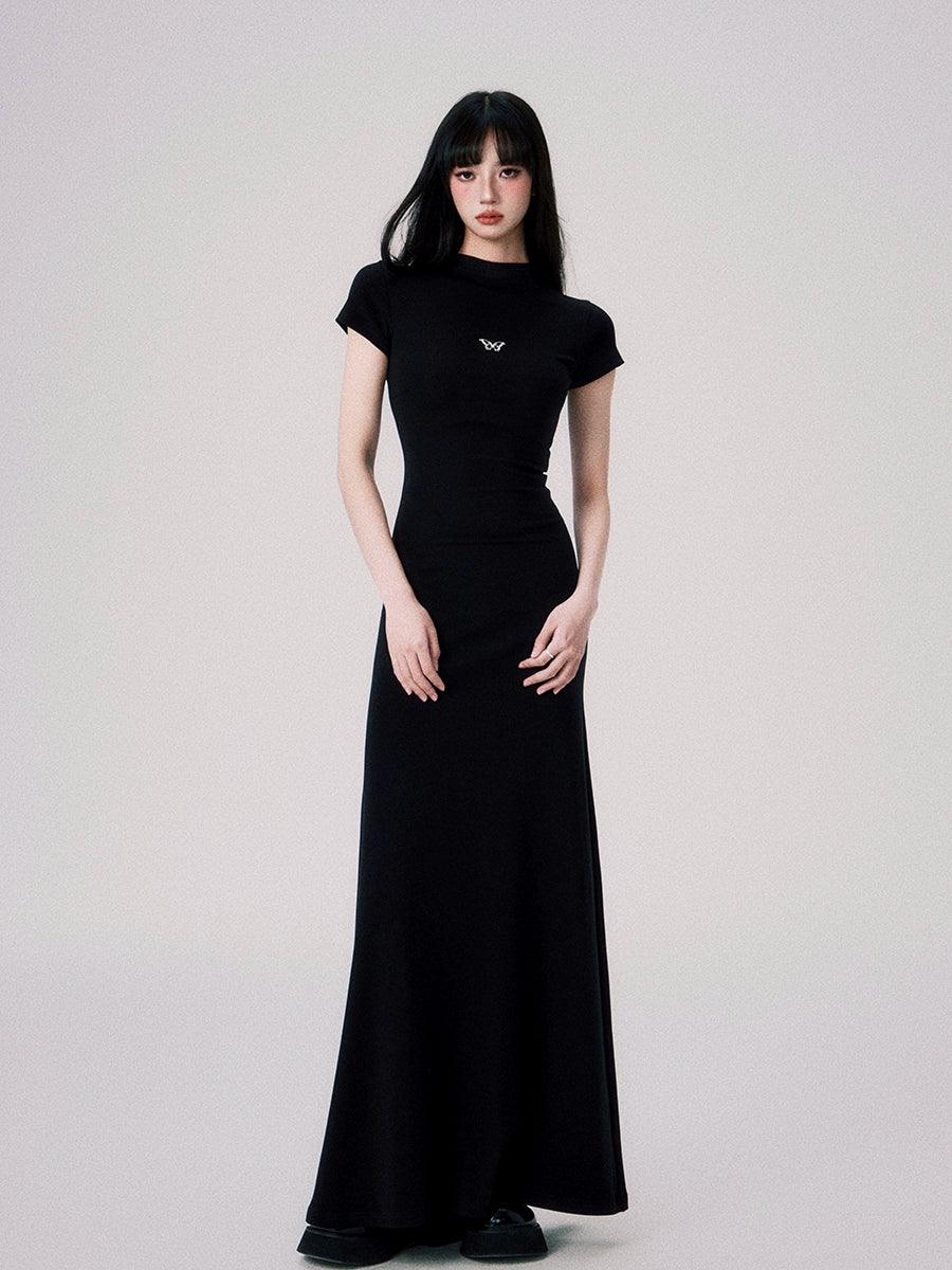 Luluswings Butterfly Emblem Fitted Maxi Dress - Evening Gown