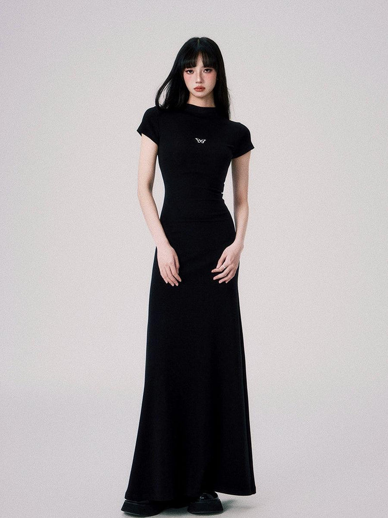 Luluswings Butterfly Emblem Fitted Maxi Dress - Evening Gown