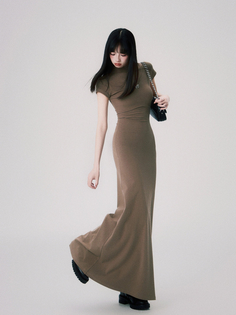 Luluswings Butterfly Emblem Fitted Maxi Dress - Evening Gown