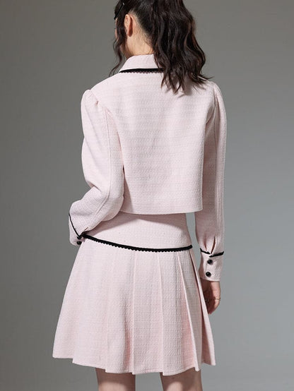 Small Fragrance Jacket & High Waist Skirt Combo