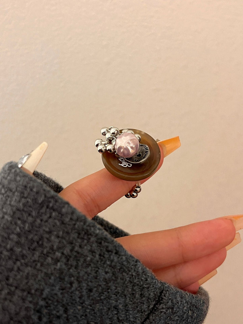 Mayleen Beaded Shell Ring