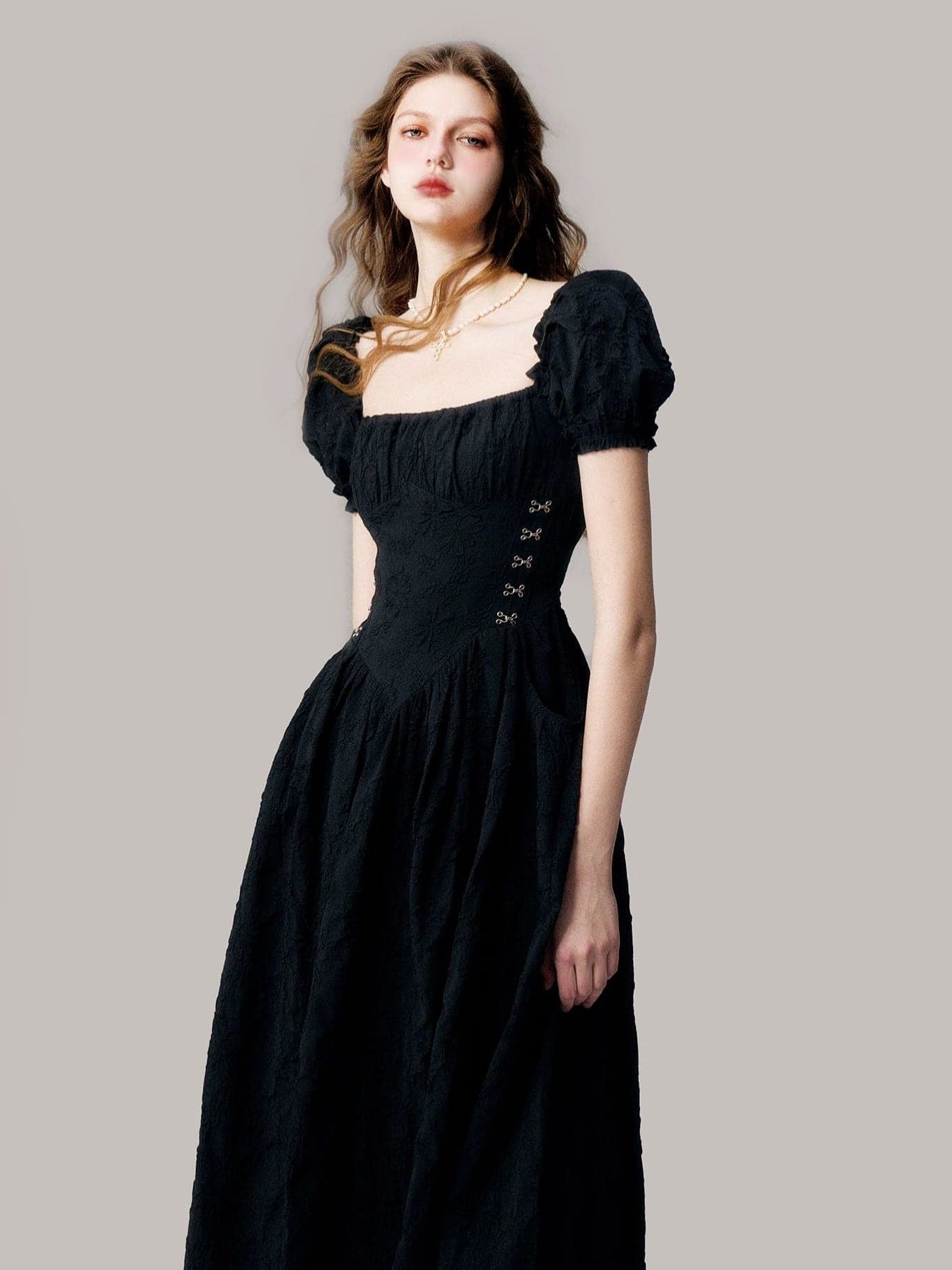 Ethereal Jacquard Long Dress