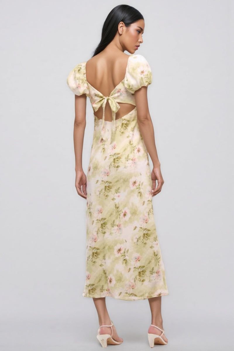 Julike Bubble Sleeve Midi Dress