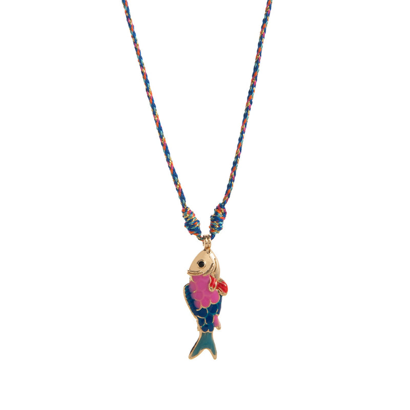 Donna Colorful Fish Pendant Necklace