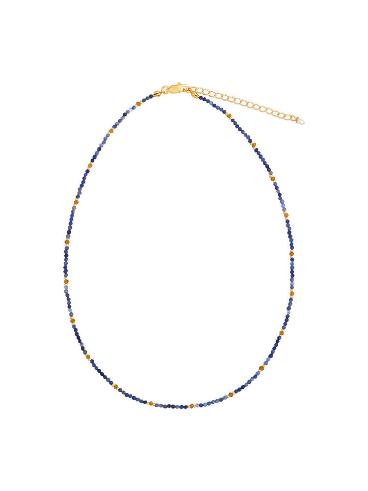 Londyn Lapis Lazuli & Rice Pearl Necklace