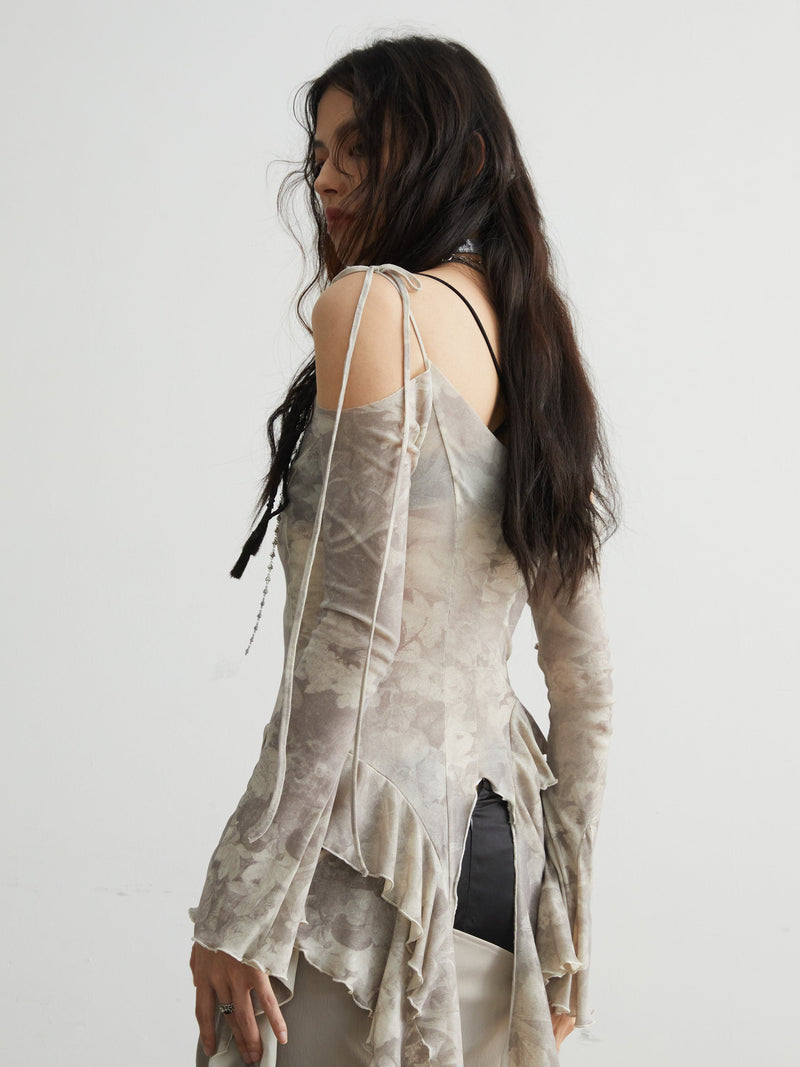Ethereal Off-shoulder Ruffle Blouse
