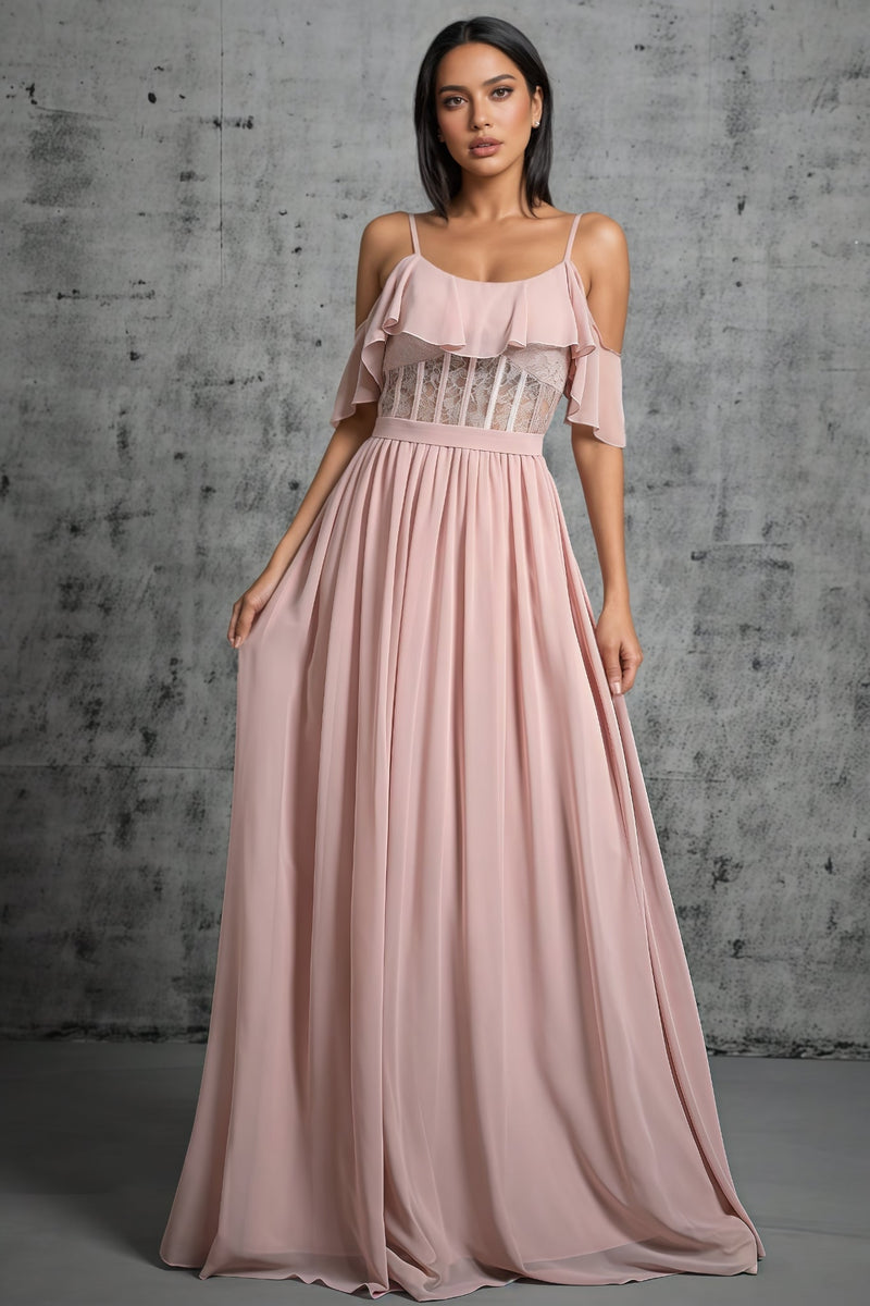 Kendra Lace Strapless Backless Maxi Dress