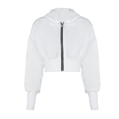 Clothing Autumn Winter Cardigan Zipper Hooded Long Sleeve Knitted Coat