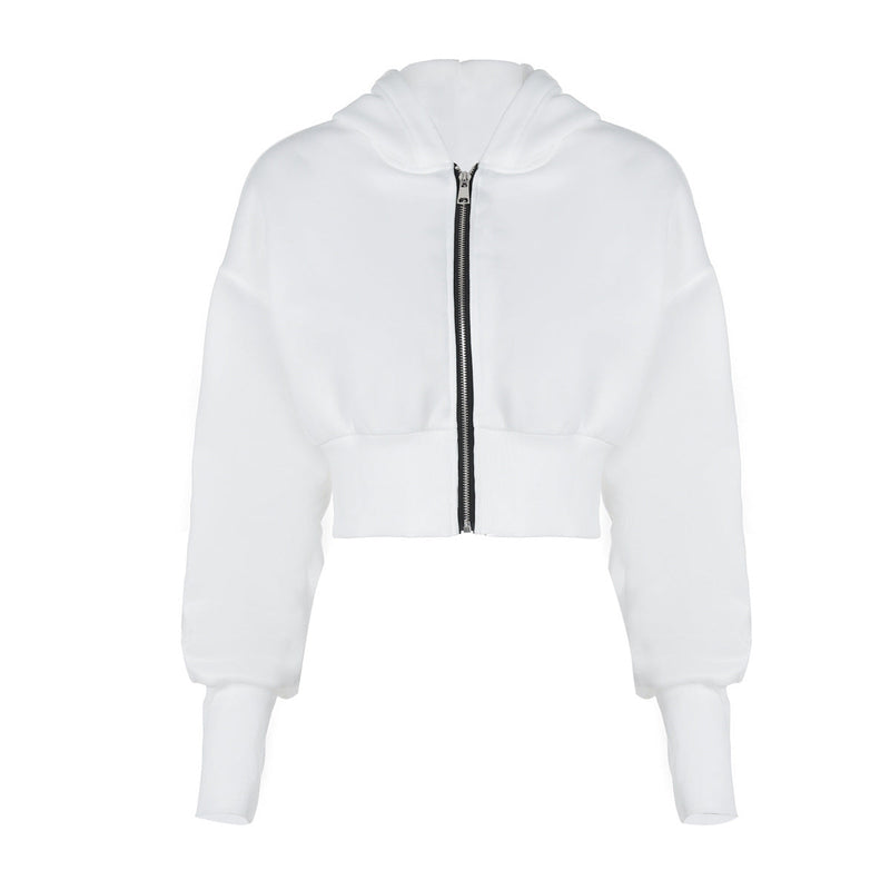 Clothing Autumn Winter Cardigan Zipper Hooded Long Sleeve Knitted Coat